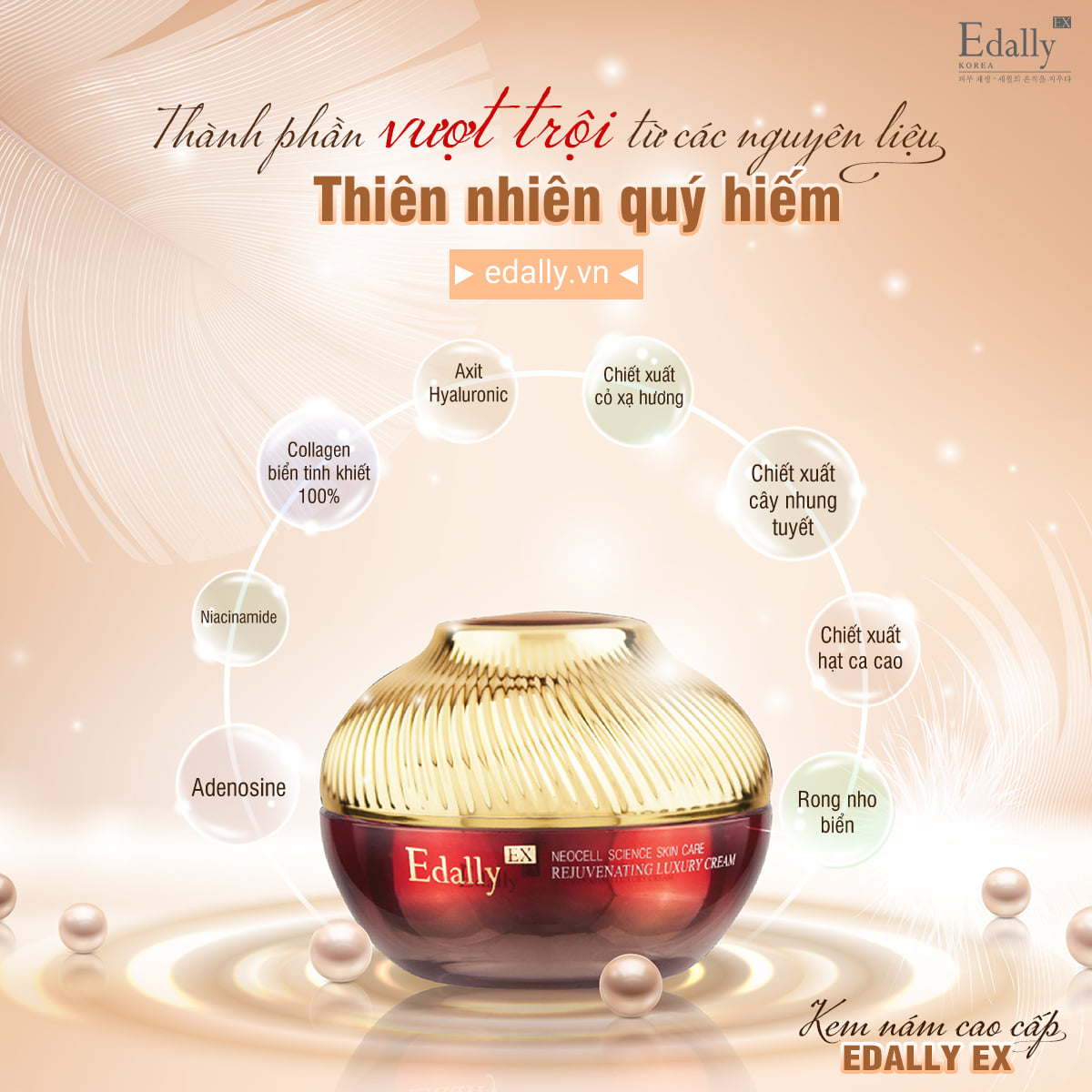 TẠI SAO KEM NÁM CAO CẤP CỦA EDALLY EX LẠI NỔI BẬT TRÊN THỊ TRƯỜNG VÀ ĐƯỢC ĐÔNG ĐẢO PHỤ NỮ LỰA CHỌN?